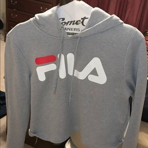 fila crop hoodie